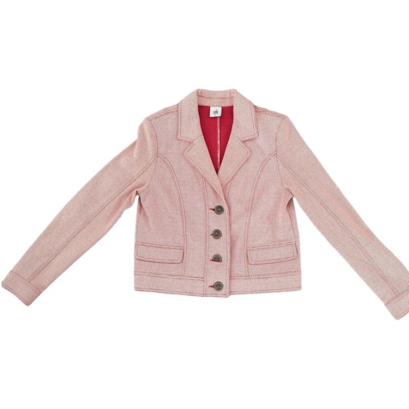 CAbi #5301 Amelia Jacket Soft Spring Button Blazer Strawberry Print Medium - Picture 2 of 7